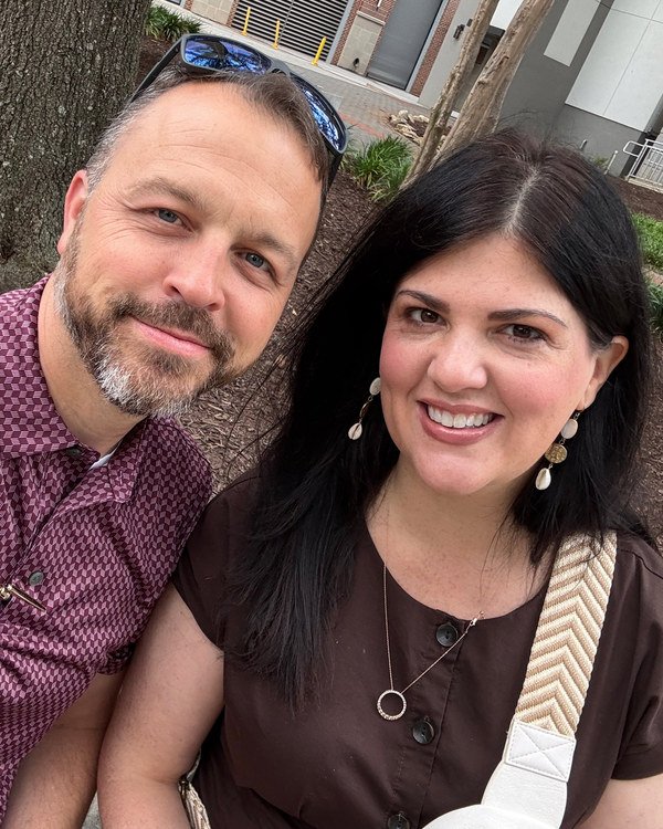 Adam Wood and his wife